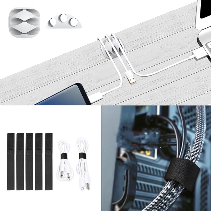 ENONCI Updated White Cable Raceway Kit, 155（10x15.5） inch Open Slot Wire Covers for Cords, Cable Management System to Hide Under Desk/TV/Computer/Net/Power Cords(Pack 10) - Image 4
