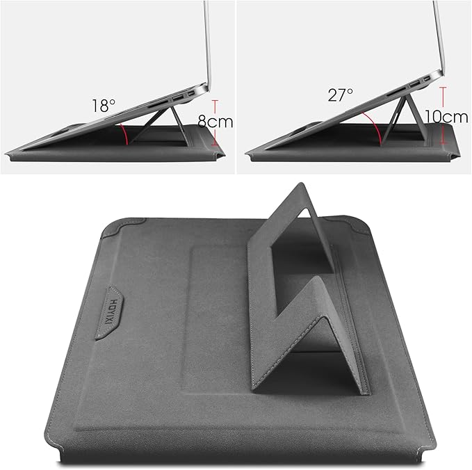 HoYiXi 13 Inch Laptop Sleeve Case Bag Compatible with MacBook Neo 2026/MacBook Air 13 M1 M2 2022-2018/MacBook Pro 13 M2 2022-2016/Surface Pro 8 2021/Surface Go 3 13-13.6'' Dell HP ASUS Acer PC, Gray