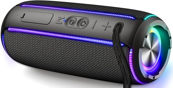INFURTURE Portable Bluetooth Speaker with 40W Powerful Sound, RGB Lights, 4-in-1 Versatile Connectivity & Bluetooth 5.4 for Home/Party/Outdoor, TWS Pairing, 15H Playtime, Gifts for Teens/Men/Women