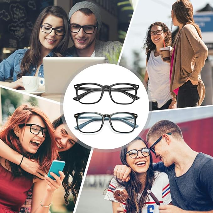 Cyxus Blue Light Glasses Men Women Reduce Eye Strain UV Blocking for Office Work Computer Screen 8082