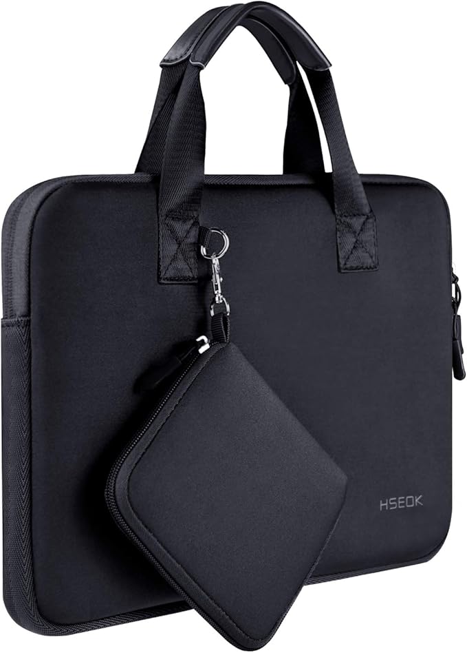Hseok Laptop Sleeve 13.3-14 inch Case with Small Pouch, Neoprene Computer Bag Compatible with MacBook Neo/Pro 14 M5/M4/M3/M2/M1, Mac Air/Pro 13.3, XPS 14 and Most 13-14 inch Notebooks,B02K01