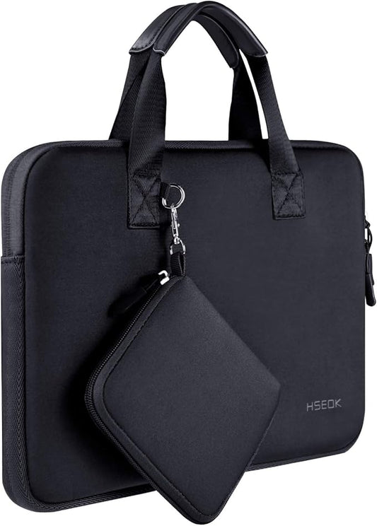 Hseok Laptop Sleeve 13.3-14 inch Case with Small Pouch, Neoprene Computer Bag Compatible with MacBook Neo/Pro 14 M5/M4/M3/M2/M1, Mac Air/Pro 13.3, XPS 14 and Most 13-14 inch Notebooks,B02K01