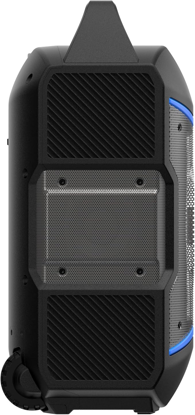 ION Block Rocker - Portable Bluetooth Outdoor Party Speaker with Karaoke Microphone, Battery, 4 Speakers, Radio, USB Port, App, Water-Resistant, 120W