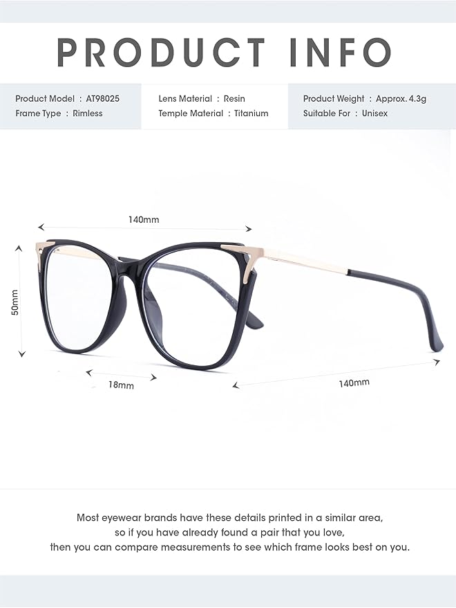 DOERAYM Blue Light Glasses for Women - Anti Glare Gaming and Computer Use with Comfort Fit (Resin, Black9123)