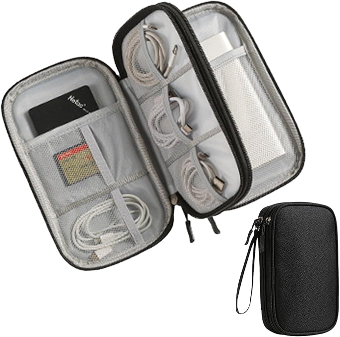 Data cable storage bag, charger, portable power bank, charging cable bag box, digital organizer bag