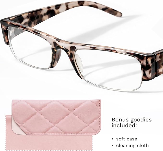 livho Retro Chic Blue Light Glasses for Woman - Early 2000s Narrow Rectangular Frame, Blue Light Blocking with Soft Case