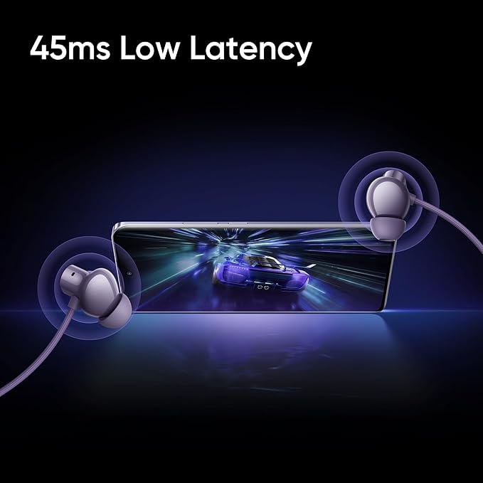 realme Buds Wireless 5 ANC in Ear Bluetooth Headphones, 50dB ANC, 13.6mm Dynamic Bass Driver, 360° Spatial Audio, 45ms Low Latency, Upto 38hrs Playback, IP55 Rating, Dual Device Connection - (Silver)