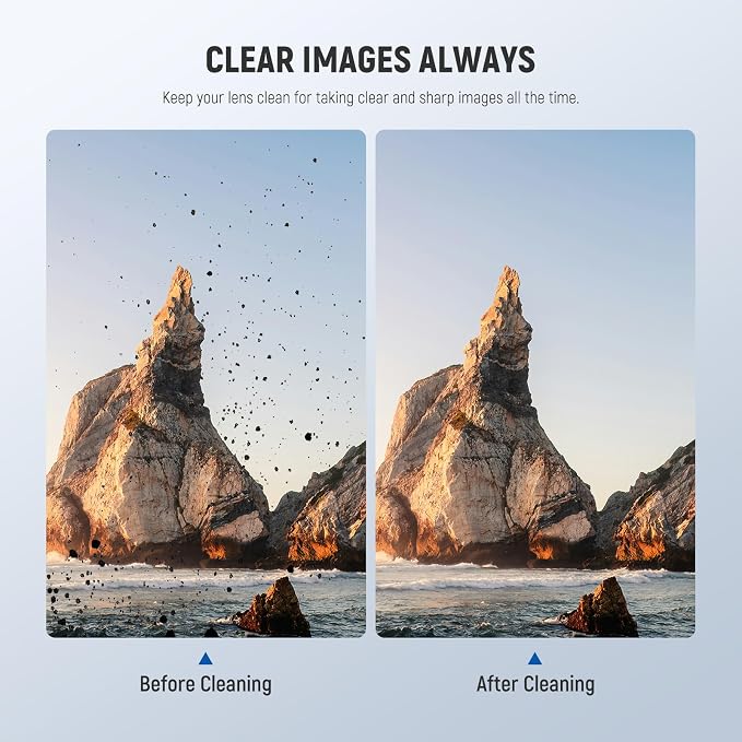 NEEWER 5 in 1 Camera Lens Cleaning Kit, 1x Lens Brush Pen + 1x Air Blower + 1x 24mm Full Frame Sensor Swab + 2X Cleaning Cloth, for Electronics, Smartphones, Tablets, HM-43 - Image 6