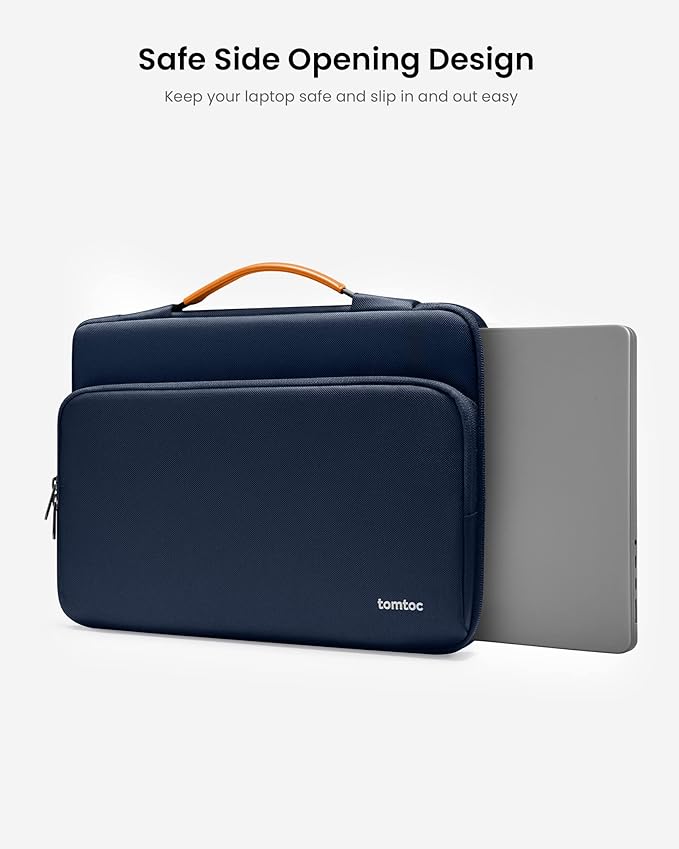tomtoc 360 Protective Laptop Carrying Case for 2026 16-inch MacBook Pro M5 Pro/Max A3428 A3429, M4/M3/M2/M1 Pro/Max, Water-Resistant Laptop Bag Sleeve with Accessory Pocket for The New Razer Blade 15