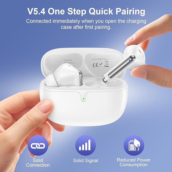 for iPhone 17 Pro Max Wireless Earbuds, Bluetooth Headphones for iPhone 17e/17/16e/16/15/14/13/12/11/Pro/Max Wireless Ear Buds Earphone, 60Hrs Playtime Stereo, Hi-Fi, Noise Cancelling, IP7 Waterproof