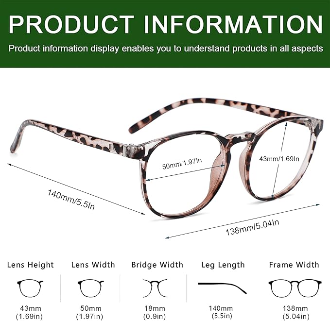 Przene 3 Pack Blue Light Blocking Glasses Women/Men,Retro Round Computer Glasses Anti Eye Strain/UV/Glare, Gaming Glasses. (Black/Crystal/Transparent Amber)