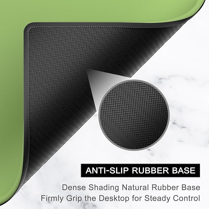 Hsurbtra Mouse Pad, Premium-Textured Square Mousepad 10.2 x 8.3 Inch, Stitched Edge Anti-Slip Waterproof Rubber Pretty Cute Computer Mat for Office Gaming Laptop Women Kids Grass Green