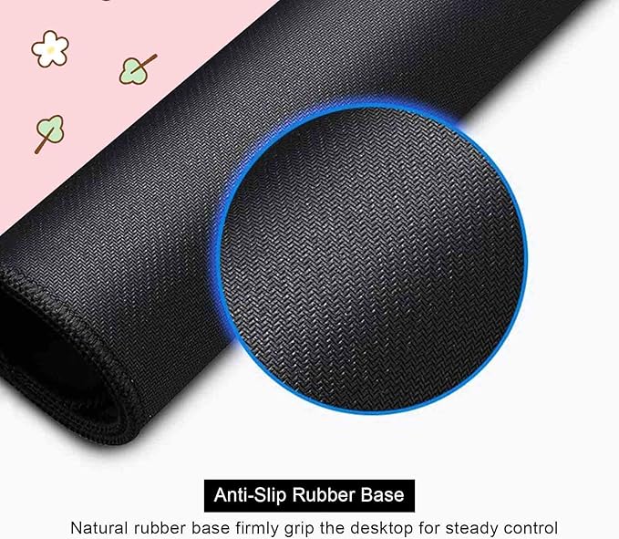 Pink Cute Desk Mat, Strawberries Mouse Pad XL, Aesthetic Hearts Desk Pad, Pastel Kawaii Deskmat, Laptop Office Gaming Computer Home Mice Mat Mousepad Stylish Office Gift, 31.5 X 11.8 Inch