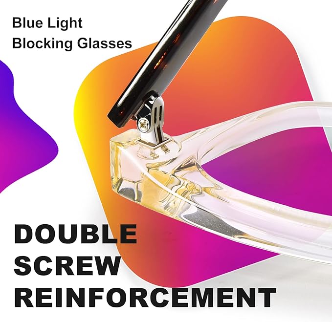 VISOONE Square Blue Light Blocking Glasses TR90 Clear Lens for Women Men BONA