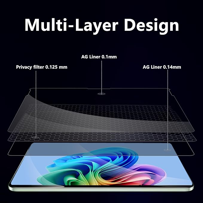 Adeway Privacy Screen Protector for Surface Pro 11/10/9/8/X 13 Inch, Magnetic Nano, Anti-Spy, Removable, Blue Light & UV Blocking, Anti-Glare