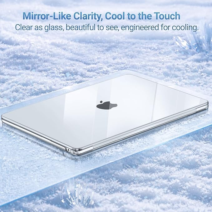 MOSISO Compatible with MacBook Air 13 inch Case M5 2026 M4 2025 M3 M2 2024-2022 A3449 A3240 A3113 A2681, Hard Shell&Keyboard Cover&Screen Film&Type C for MacBook Air 13.6 inch Case, Crystal Clear