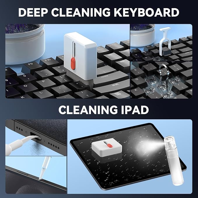 34-in-1 Phone and Laptop Cleaning Kit - Multi-Function PC Electronic Cleaner for iPhone,iPad,MacBook,Keyboard, AirPods,Speakers, and Earbuds.Portable kit Suitable for Cleaning Chargers and Cables. - Image 5