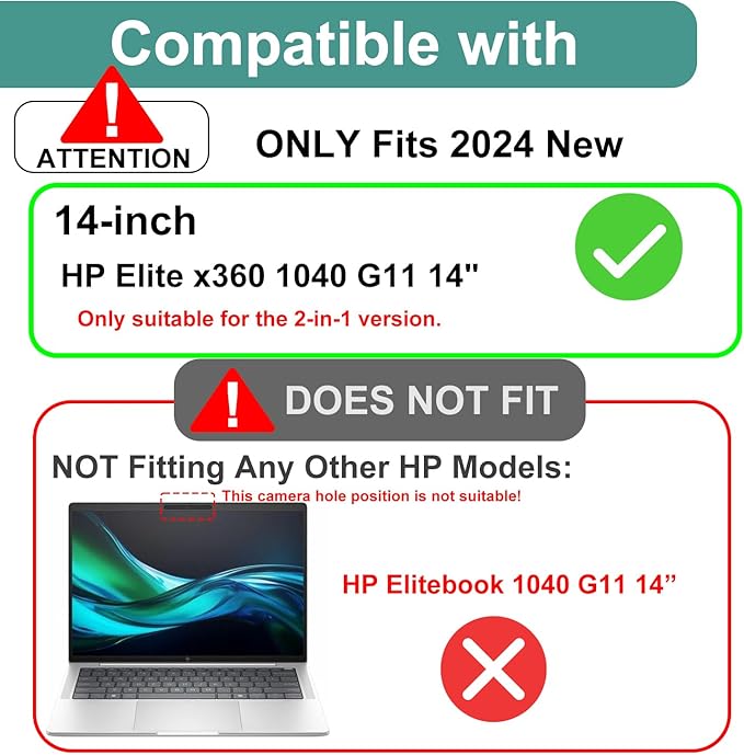 KEANBOLL 3-Pack Designed for 14" HP Elite x360 1040 G11 2-in-1 Laptop Screen Protector, Anti Glare and Anti Fingerprint (Matte) Shield -(Only suitable for the 2-in-1 Version!)