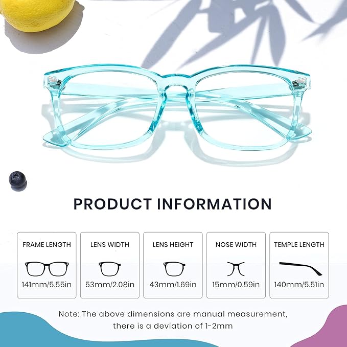 Cyxus Blue Light Glasses Men Women Reduce Eye Strain UV Blocking for Office Work Computer Screen 8082
