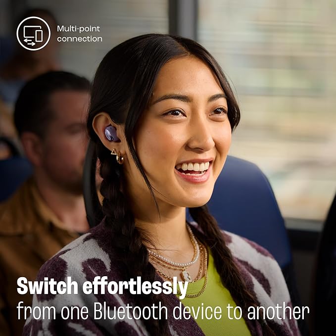 JBL Live Buds 3 - True Wireless Noise-Cancelling Bud-Type Earbuds, 40Hrs Total Playback, Wireless Charging, 6 Mics for Perfect Calls, Multi-Point Connection, IP55 Waterproof and dustproof (Black)