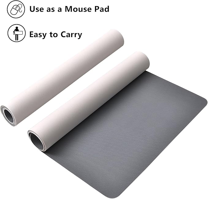 Large Mouse Pad, Hydrangea Desk Mat for Desktop, Women Girls Flowers PU Leather Waterproof Desk Pad, Computer PC Laptop Protector Gaming Mouse Pads for School Office Home (23.6" x 11.8")