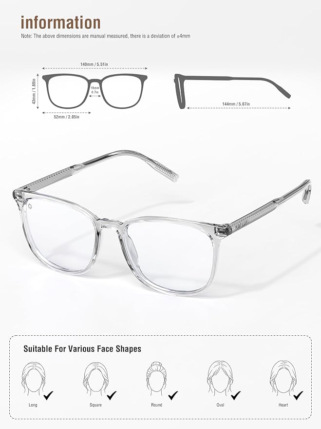 ANYLUV Blue Light Glasses for Woman Men, Womens Blue Light Blocking Glasses Computer Glasses Anti Eyestrain