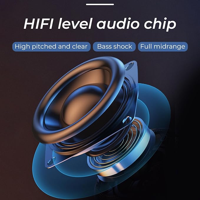 Speaker, Small Portable Bluetooth Wireless IPX5 Waterproof Shower Speaker,Loud Stereo Sound Deep Bass,Dual Pairing, RGB Lights,Long Playtime for Outdoor Party, Great Gift,1PC (Blue)
