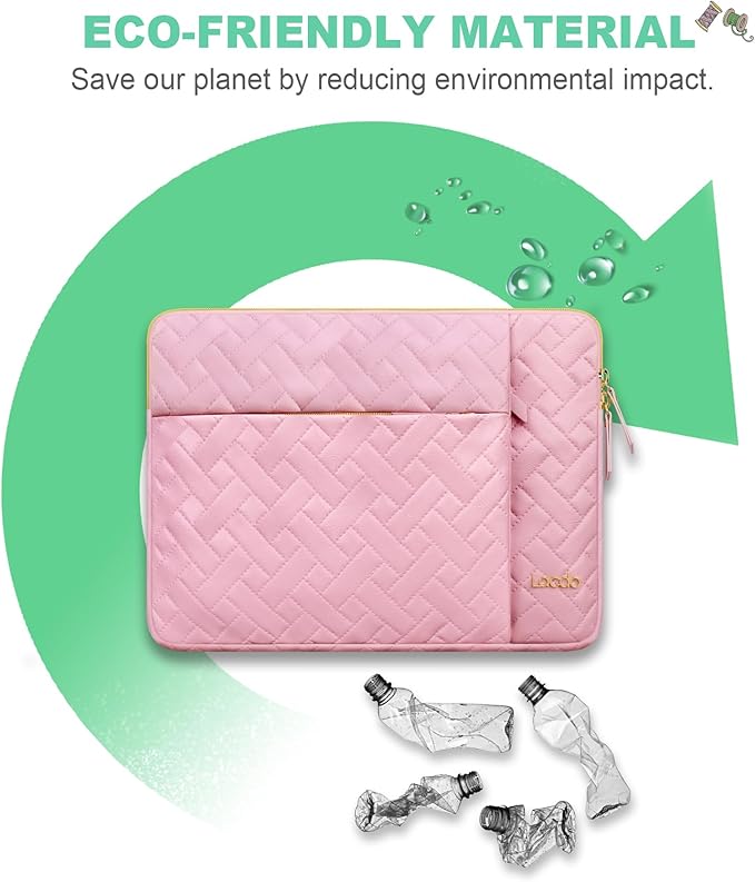 Lacdo Laptop Sleeve Case for 16 inch New MacBook Pro M5 Pro/Max A3428 A3429 (2026), M4/M3/M2/M1 A3403 A3186 A2991 A2780 A2485 2024-2019 | 15 inch Surface Laptop 7 6 5 4 Computer Bag, Sakura Pink