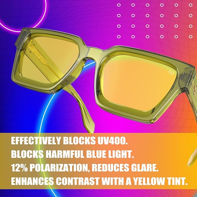 VISOONE Gamer Glasses Professional Blue Light Filter with Anti-Fatigue and Anti-Glare for Men and Women RIVER