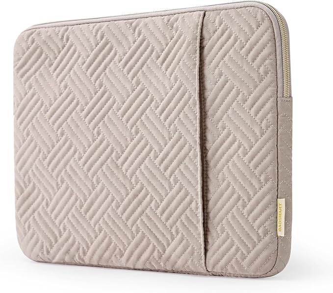 BAGSMART Laptop Sleeve Bag Compatible with MacBook Air/Pro, 13-13.3 inch Notebook, Compatible with MacBook Pro 14 Inch, MacBook Air M2 Sleeve 13 Inch, Repellent Protective Case with Pocket, Warm Tan