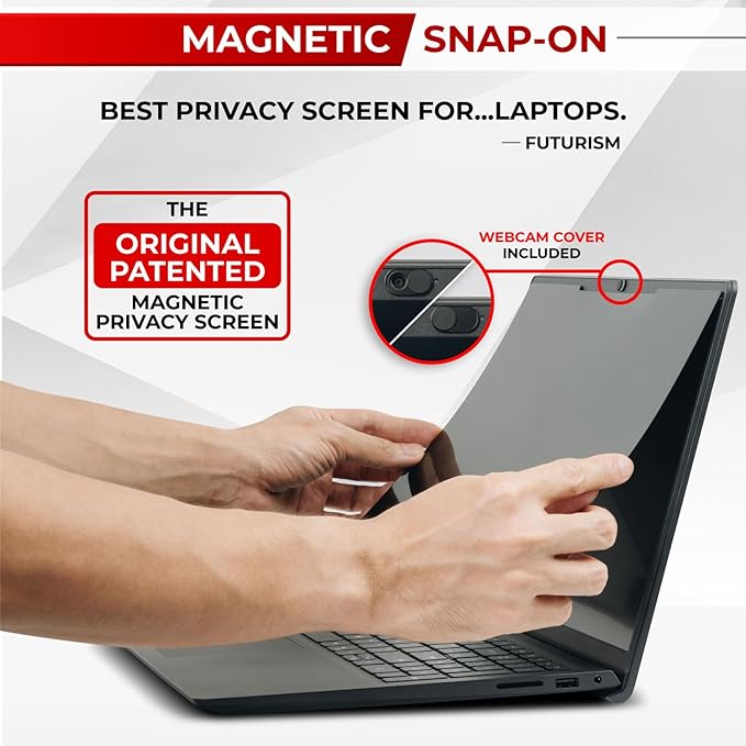 SightPro Magnetic Laptop Privacy Screen 13.3 Inch 16:10 - Patented Removable Laptop Privacy Filter Shield and Protector