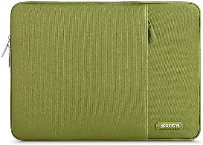 MOSISO Laptop Case 13 inch, Laptop Sleeve Compatible with MacBook Neo/Air/Pro 13 inch with A18/M5/M4/M3/M2/M1 Chip 2026-2016, Polyester Vertical Computer Sleeve Bag with Pocket, Chartreuse