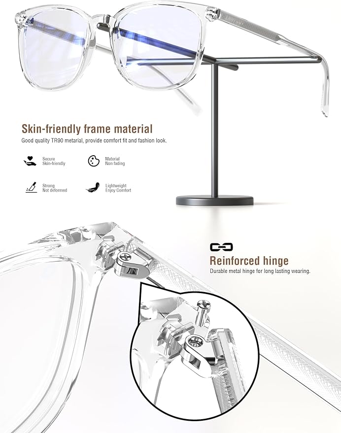 ANYLUV Blue Light Glasses for Woman Men, Womens Blue Light Blocking Glasses Computer Glasses Anti Eyestrain