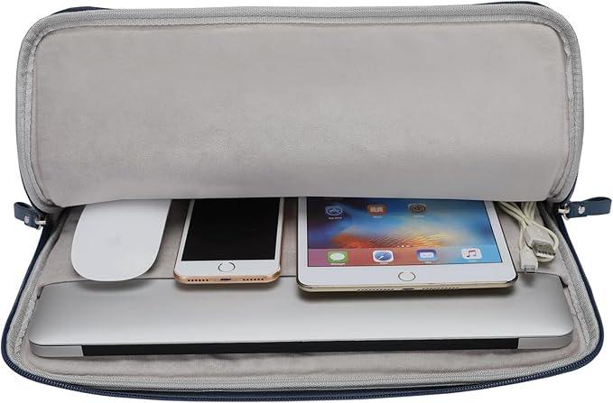 MOSISO Laptop Sleeve Bag 13 inch Compatible with MacBook Air 13.6 inch 2025-2022 M4 M3 M2/Air 13 inch 2022-2018 M1/Pro 13 2025-2016 M2 M1, PU Leather Padded Bag Waterproof Case, Peacock Blue