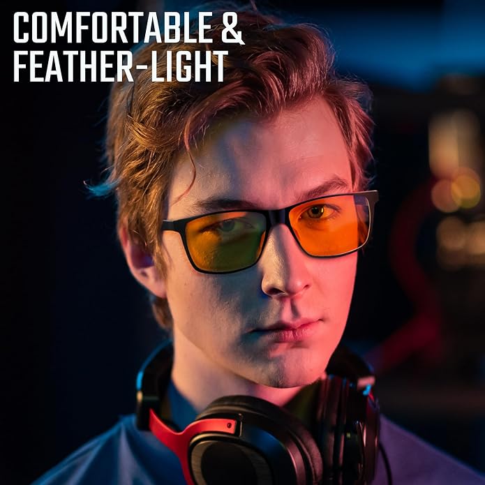 IBOANN Blue Light Glasses for Men - Lightweight Al-Mg Metal, Gaming Computer Blocking Glasses, Eye Protection Anti Eyestrain