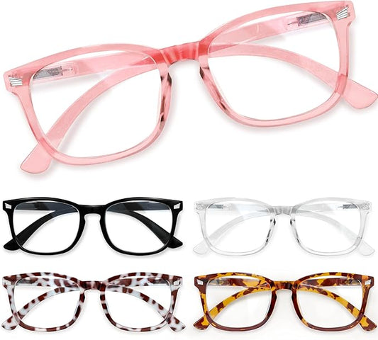 CCVOO Mix & Match Reading Glasses for Women - Lightweight, Comfortable Fit, Clear Vision - Blue Light Blocking