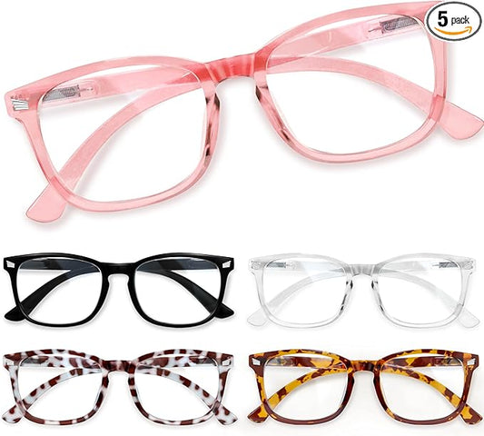 CCVOO Mix & Match Reading Glasses for Women - Lightweight, Comfortable Fit, Clear Vision - Blue Light Blocking