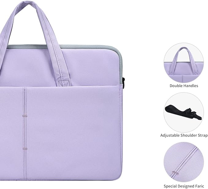 17 17.3 Inch Laptop Sleeve Case for 2026 HP 17 Laptop/HP Envy/Pavilion 17, Laptop Bag Case with Shoulder Carrying Bag, Purple