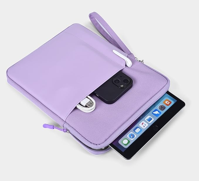 CAAORDKSO 7-8 Inch Tablet Sleeve Bag Carrying Case for iPad mini (A17 Pro) 8.3", iPad mini 6/5/4/3/2/1, Samsung Galaxy Tab S2 8.0, Tab A 8.0, ZenPad Z8s 7.9, Amazon Fire HD 8 Tablet Case, Purple