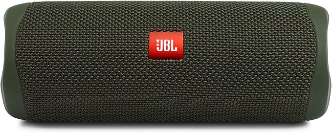 JBL Flip 5 (Green) + Bundle with divvi! Protective Hardshell Case