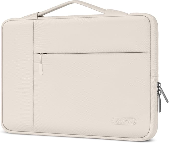 MOSISO Laptop Case 13.3 inch, 13-13.3 inch Laptop Sleeve with Handle Compatible with MacBook Air/Pro 13/Pro 14 M5 M4 M3 M2 M1,HP Dell ASUS Lenovo, Polyester Multifunctional Computer Bag, Sand