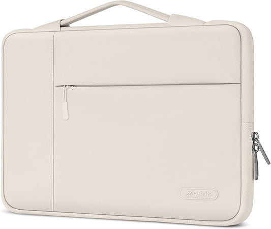 MOSISO Laptop Case 13.3 inch, 13-13.3 inch Laptop Sleeve with Handle Compatible with MacBook Air/Pro 13/Pro 14 M5 M4 M3 M2 M1,HP Dell ASUS Lenovo, Polyester Multifunctional Computer Bag, Sand