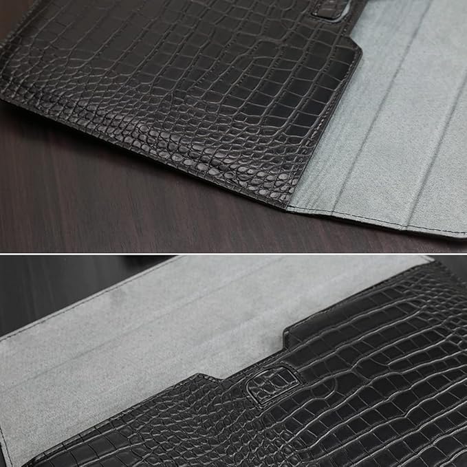 PU Leather Flap Style Case Laptop Sleeve for MacBook Neo 13 A3404 Air 13.6 inch 2026-2022 M5 A3449 M4 A3240 M3 A3113 M2 A2681 Air 13 2018-2021 Notebook Bag for Mac Pro 13 2016-2022, Black