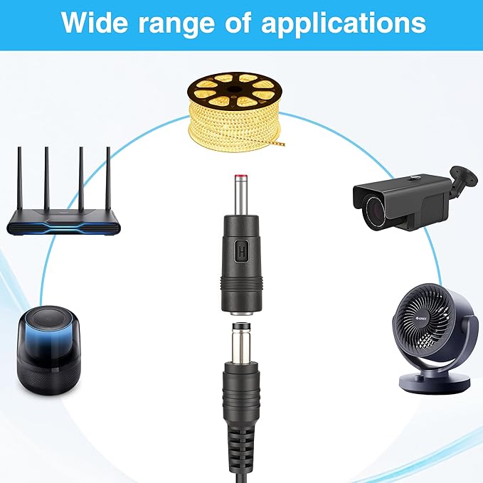 USB C to DC 5V to 12V Step Up Power Cable,5.5mmx2.5mm Power Cable and 3.5mmx1.35mm Adapter，PD Trigger to 12V 3A Output，for Router, LED Light, Camera，Work with PD Charger/Power Bank，3.3FT