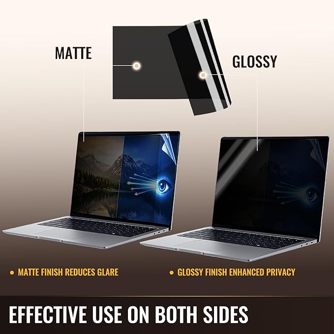 15.6 Inch Privacy Screen for Laptop with 16:9 Widescreen Laptop Blue Light Screen Protector - Anti-Glare - Anti-Scratch Protector Film for Data Confidentiality Privacy Shield