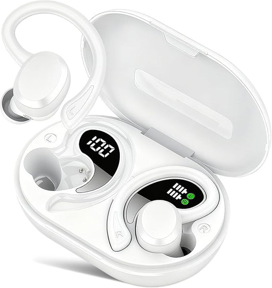 sprtoybat Wireless Earbuds, 2026 New Bluetooth 5.4 Headphones Sport Earphones with 68Hrs Playtime LED Display ENC Noise Cancelling Mic, IPX7 Waterproof Over Ear Ear Buds with Hook for Sports/Running