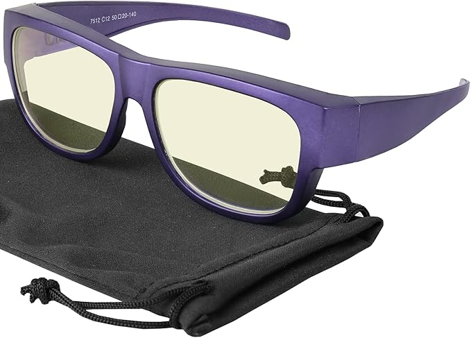 Yogo Vision Fit Over Blue Light Blocking Glasses and Computer Eyewear Wear Over Your Eyeglasses and Readers