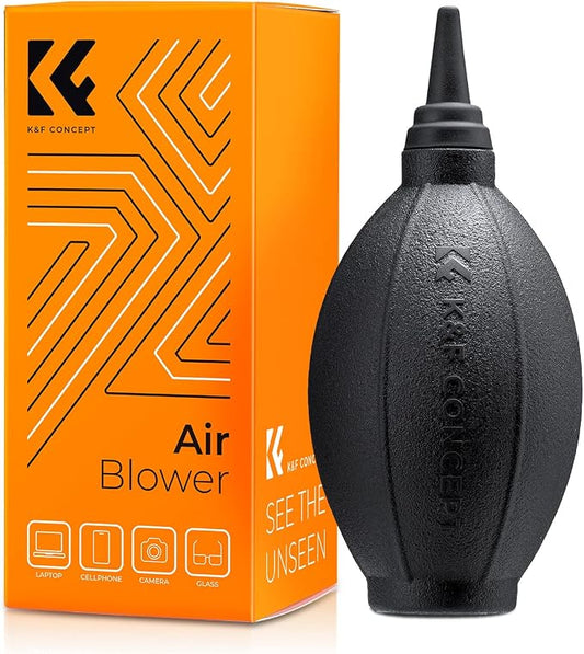 K&F CONCEPT Soft Tip Air Blower, Lens Blower for Digital, DSLR, SLR Cameras, Camera Lenses, Sensitive Electronics and Keyboards Telescope Filters, Rubber Bulb Air Pump Dust Blower by KFCONCEPT