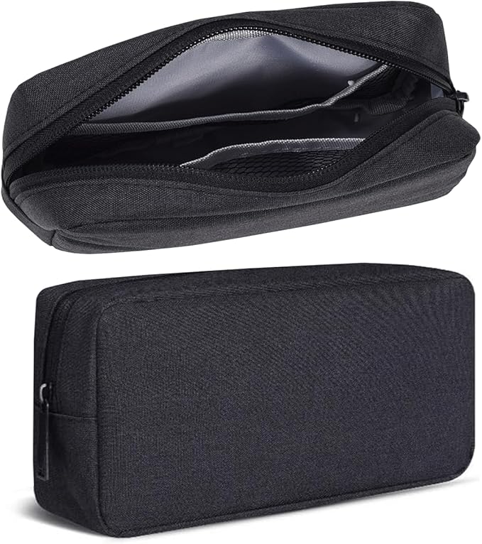 Travel Cable Organizer Pouch Electronic Accessories Carry Case Water Resistant Accessories Organizer Pouch Bag for Cable, Cord, Charger, Phone, Power Bank, Earphone (Big-Black)