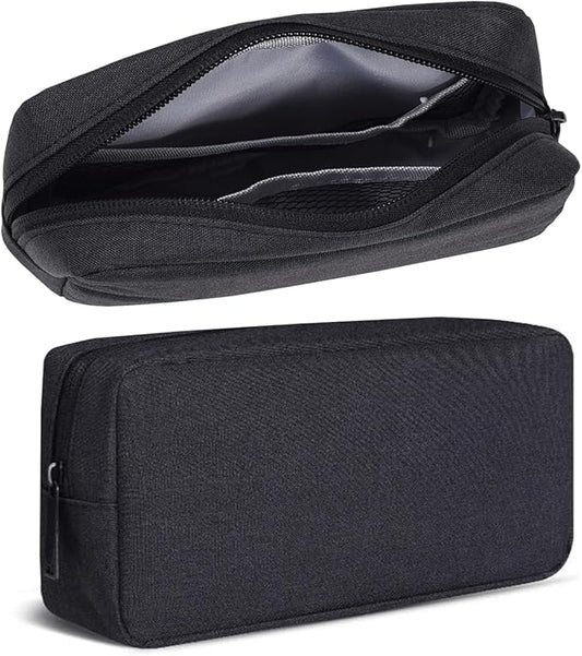 Travel Cable Organizer Pouch Electronic Accessories Carry Case Water Resistant Accessories Organizer Pouch Bag for Cable, Cord, Charger, Phone, Power Bank, Earphone (Big-Black)